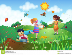 Clipart Garden With Children | Clipart Panda - Free Clipart Images