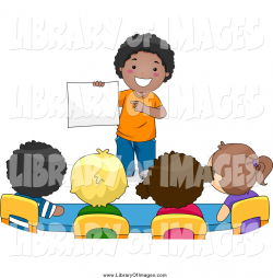 Clip Art of a School Boy Presenting to His Classmates by BNP Design ...