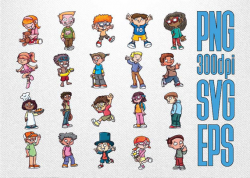Kid Character Clipart // Boy Clipart // Girl Clipart // Child ...