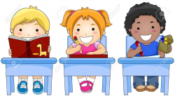 Children Writing Clipart - Letters
