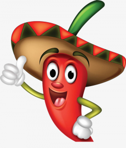 Hat Pepper, Wear A Hat, Red Chili, Cartoon Chili PNG Image and ...