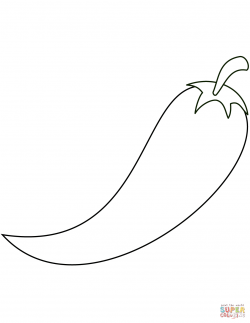 Chili Hot Pepper coloring page | Free Printable Coloring Pages