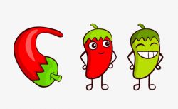 Cute Cartoon Red And Red Pepper, Cartoon Chili, Cute Pepper, Smiling ...