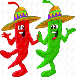 Dancing Peppers Clipart