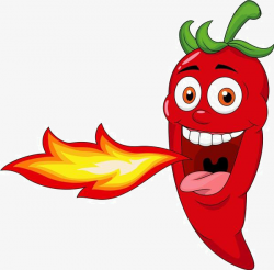Cartoon Chili Fire Material, Cartoon, Chili, Fire Material PNG Image ...