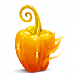 Flaming Bell Pepper Face Icon, PNG ClipArt Image | IconBug.com