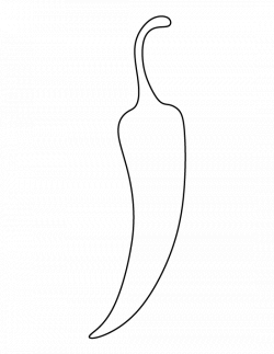 Chili pepper pattern. Use the printable outline for crafts, creating ...