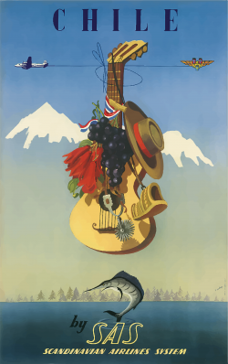 Clipart - Vintage Travel Poster Chile