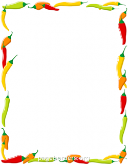 Chili Pepper Border: Clip Art, Page Border, and Vector Graphics