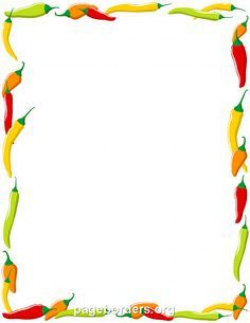 Printable chili pepper border. Use the border in Microsoft Word or ...