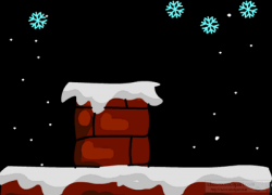 Christmas Animated Clipart: santa-down-chimney-animated-gif