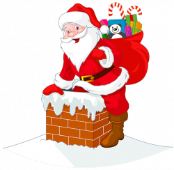 Transparent Santawith Chimney Cipart | Gallery Yopriceville - High ...