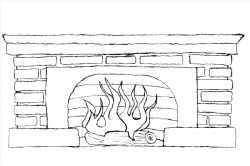 28+ Collection of Fireplace Clipart Black And White | High quality ...