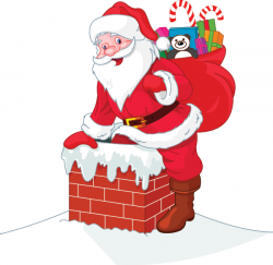 Down the Chimney | Santa, Christmas clipart and Symbols