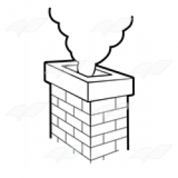 Abeka | Clip Art | Red Brick Chimney—with gray smoke