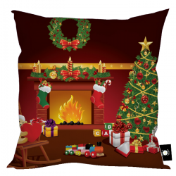 Christmas Fireplace Cushion