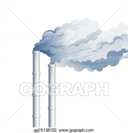 Stock Illustration - Industrial chimney smoke. Clipart Illustrations ...