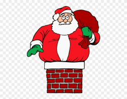 Father Christmas Stuck In Chimney Clipart (#3334867 ...