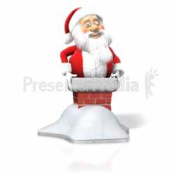 Santa Stuck Chimney - Holiday Seasonal Events - Great Clipart for ...