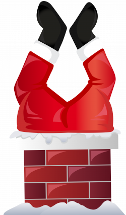 Funny Santa in Chimney Transparent PNG Clip Art | Gallery ...