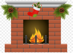 Fireplace Christmas Stockings Clip art - Transparent Fireplace ...