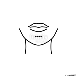 woman chin icon. Body part element. Premium quality graphic design ...