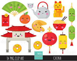 50% SALE CHINA clipart digital clipart commercial use