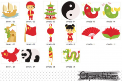 CHINA clipart, Cute chinese dragon art, Sweet Panda clip art, Great ...