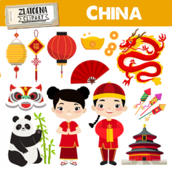 Chinese New year clipart China clipart Panda China clip art Chinese graphics