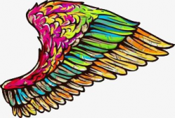 China Wind Color Wings, Chinese Style, Color, Wing PNG Image and ...
