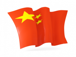Waving flag. Illustration of flag of China