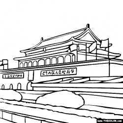 Forbidden City, Beijing, China coloring page | Mystery of History 2 ...