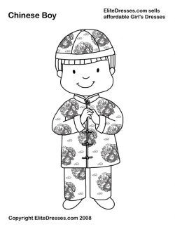 Chinese Coloring Pages - Chinese Dresses