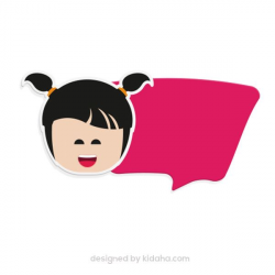 Chinese girl with blank dialog Free education and kid clip art .png ...