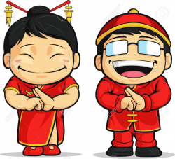 Cartoon Of Chinese Boy & Girl Royalty Free Cliparts, Vectors, And ...