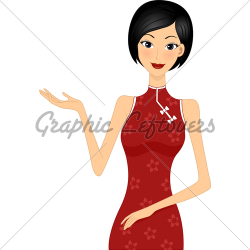 Girl Wearing Cheongsam · GL Stock Images
