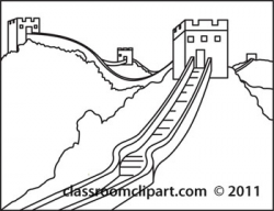 Architecture Clipart- great-wall-of-china-outline-122012 - Classroom ...
