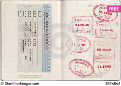 Hong Kong And China Passport Stamps - Free Stock Images & Photos ...