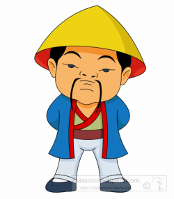Ancient China Clipart- man-in-treditional-costume-standing-ancient ...