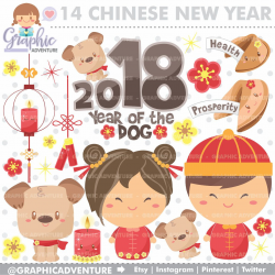 Chinese New Year Clipart, COMMERCIAL USE, Chinese New Year of the ...