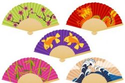 Japanese Fans Vectors and Clipart ~ Illustrations ~ Creative Market