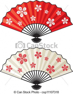 Red Chinese Fan Clipart