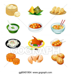EPS Illustration - Chinese food icons. Vector Clipart gg60401904 ...