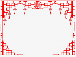 Red Chinese Wind Window Frame, Red, Frame, Chinese Style PNG Image ...