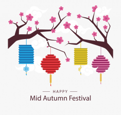 Mooncake Lantern Midautumn Colored - Mid Autumn Festival ...