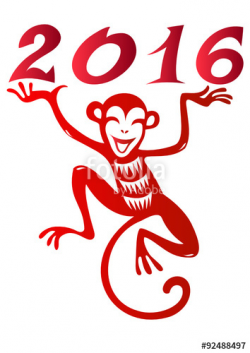 Chinese year of monkey 2016