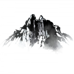 Chinese Wind And Ink Mountains, Mountain Range, Ink, Pigment PNG ...