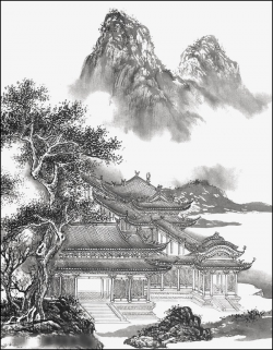 Chinese Landscape, Ink, Landscape, Scenery PNG Image and Clipart for ...