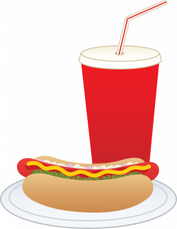 Hot dog chips and drink clipart - Clip Art Library