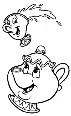 Mrs Potts Coloring Page - Go Digital with US #56591a20363a